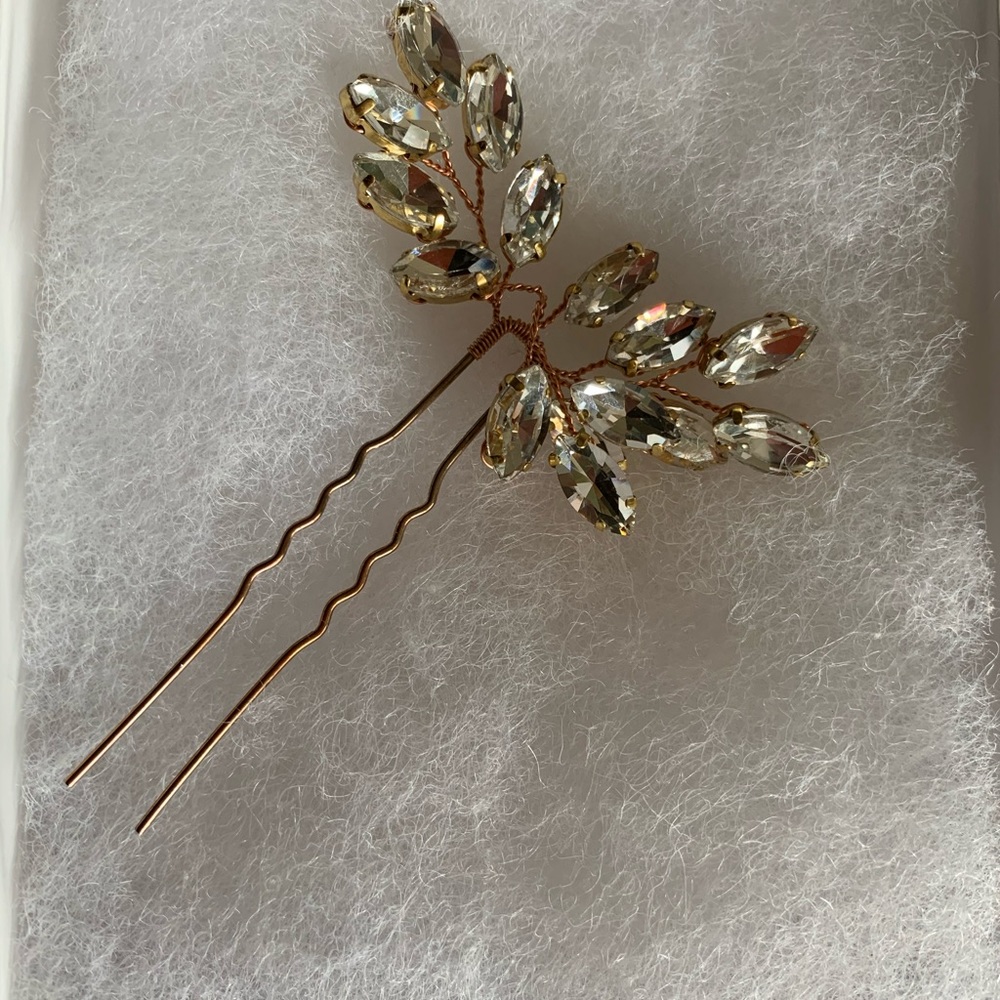 Rose Gold Luca and Stone hair clip